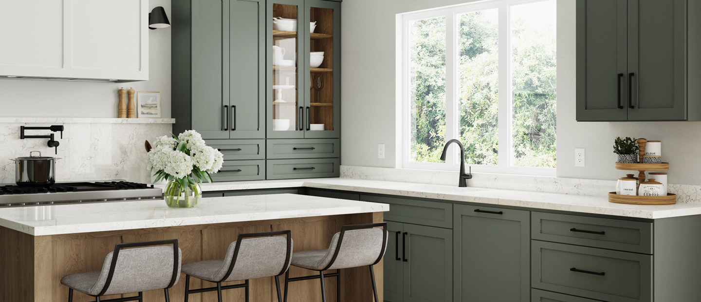 White Shaker Style RTA Kitchen Cabinets | Lily Ann Cabinets