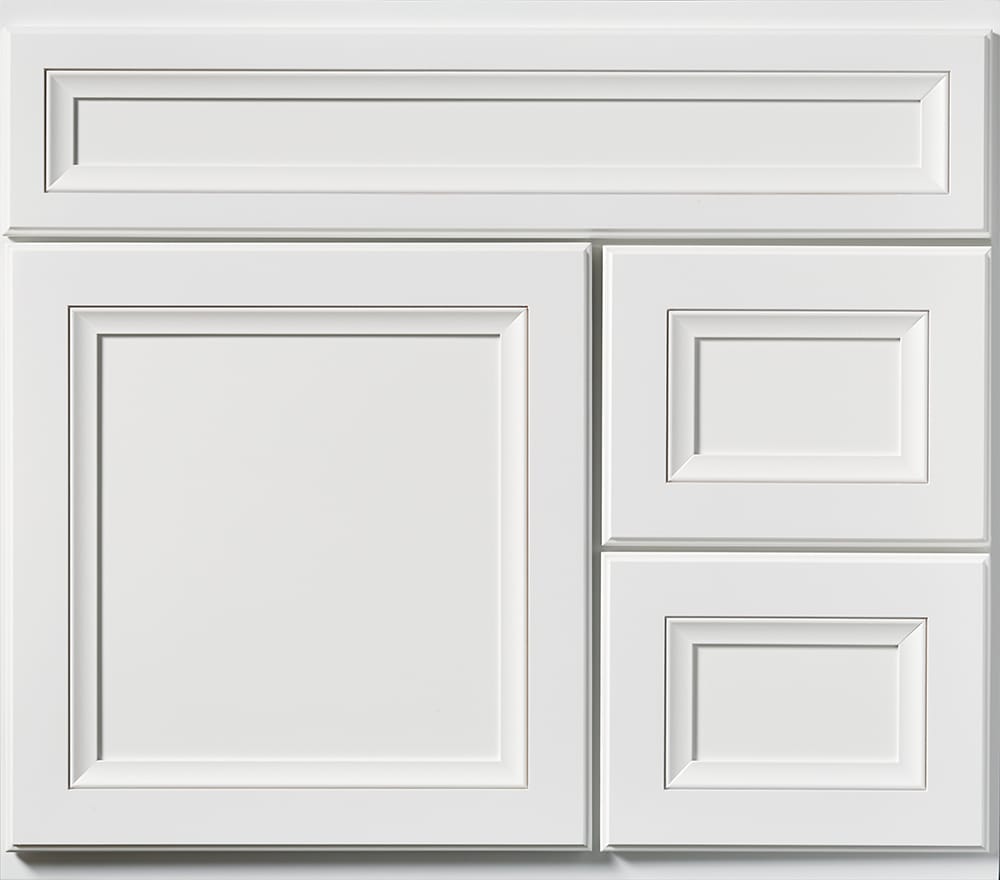 White Materialcolor Combination Bertch Cabinet Manufacturing 