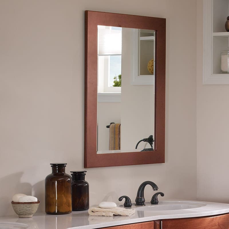 framed bath mirrors