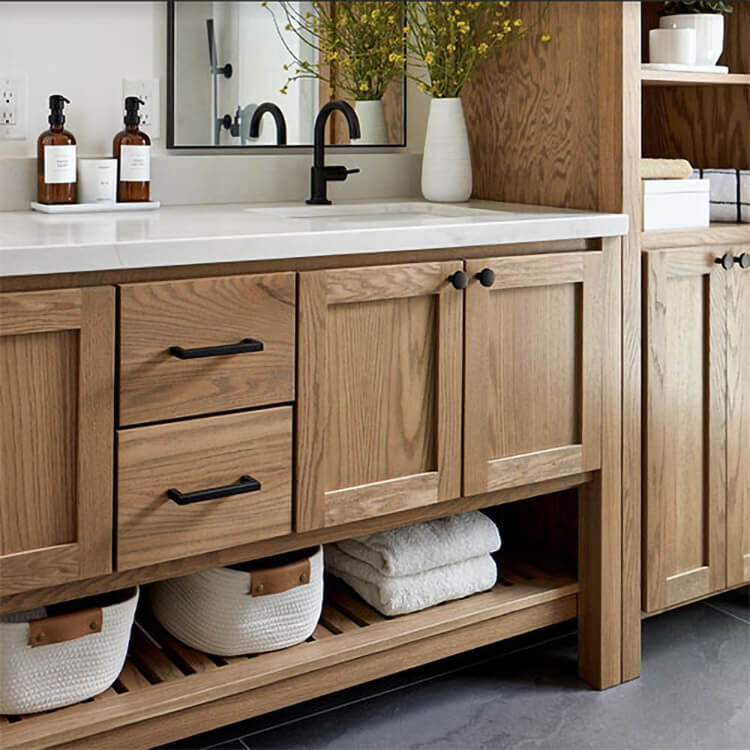 Furniture style bathroom vanity.