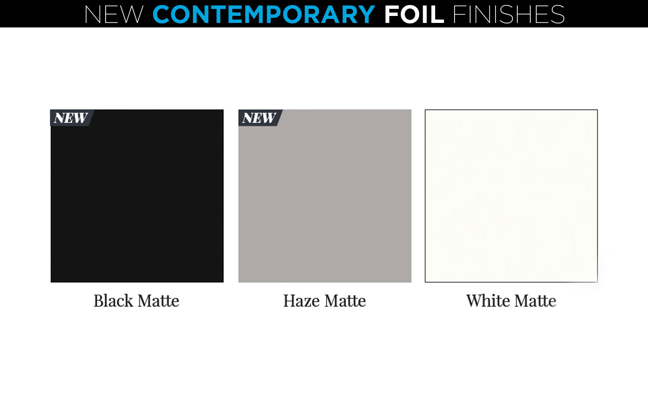 New Contemporary Cabinet Foil Colors & Options from Bertch