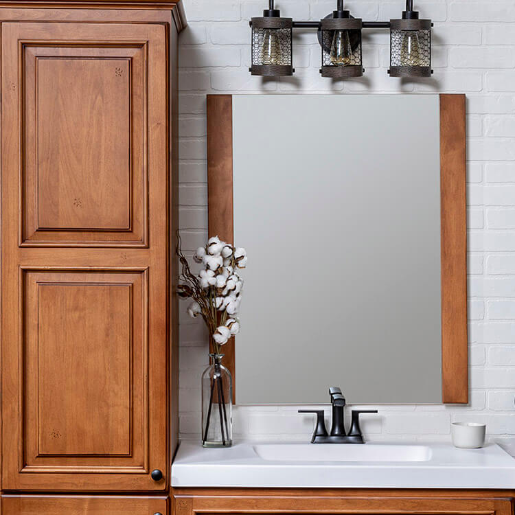 Contemporary bathroom mirror.