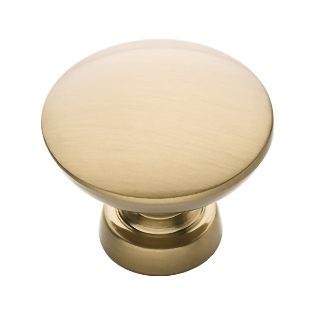 With a soft mushroom design style this cabinet knob features round corners without any sharp edge for a delicate and comfortable look. This model comes with a beautiful Champagne Bronze finish.