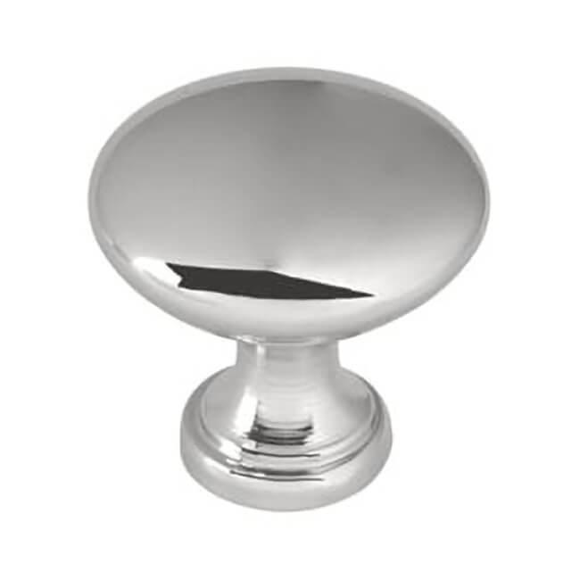 With a soft mushroom design style this cabinet knob features round corners without any sharp edge for a delicate and comfortable look. This model comes with a eye-catching Polished Chrome finish.