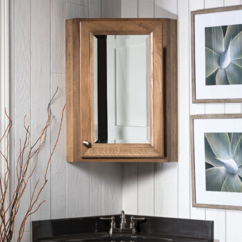 Make the most of your bathroom space with Bertch's corner medicine cabinet. Ideal for smaller bathrooms or those looking to make efficient use of limited wall space without sacrificing storage capacity.