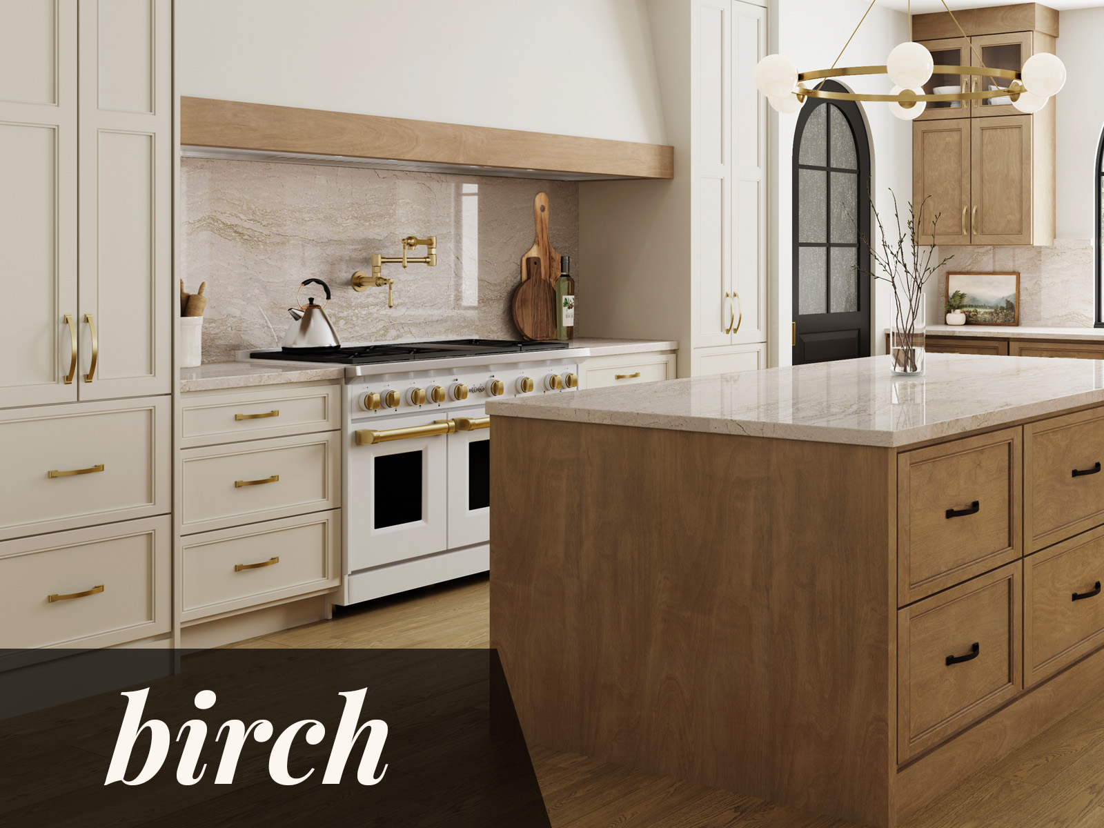 Modern Birch Wood Kitchen Cabinets for kitchens and baths.