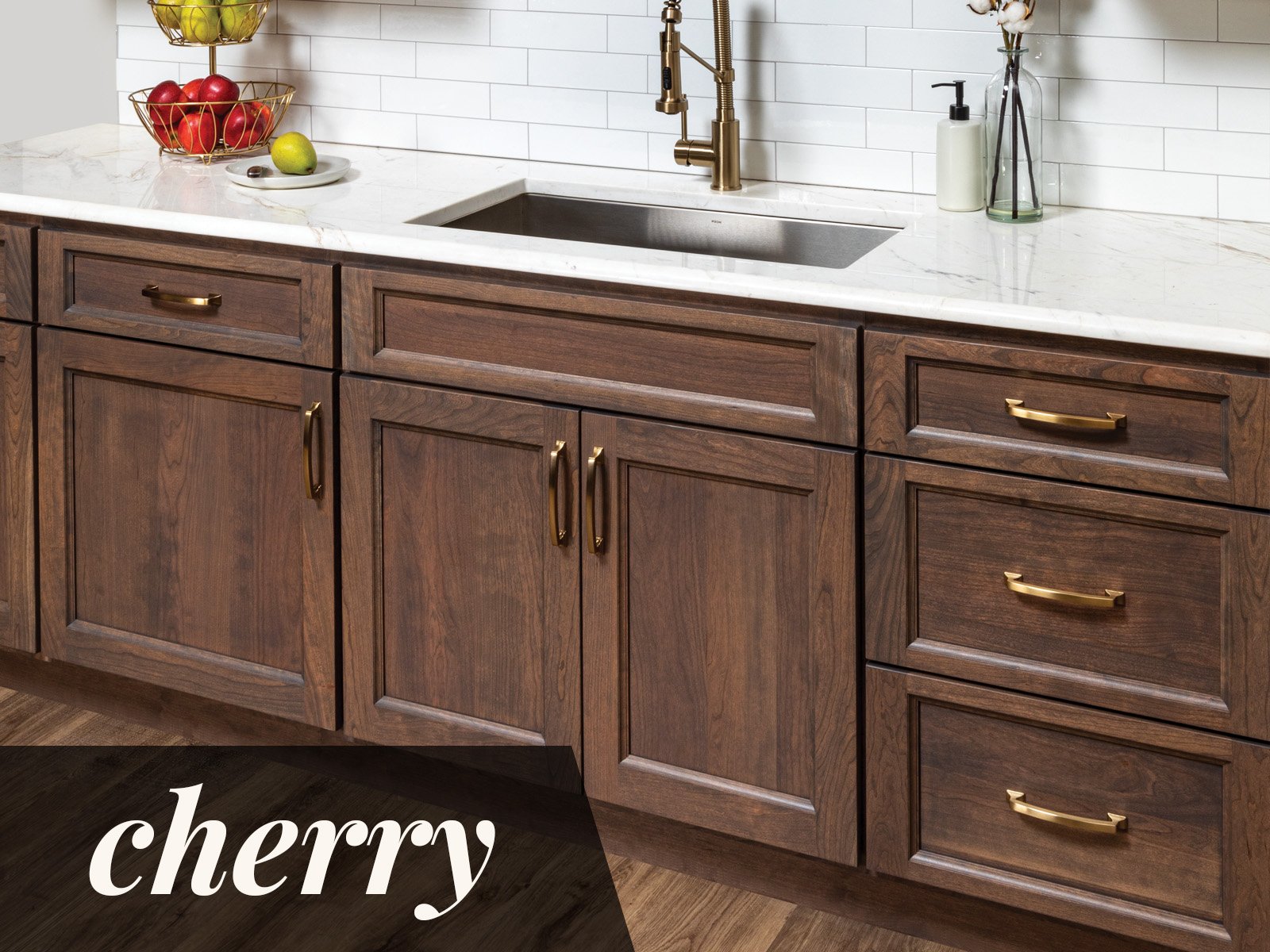 Modern Cherry Wood Kitchen & Bath Cabinets made in the USA.