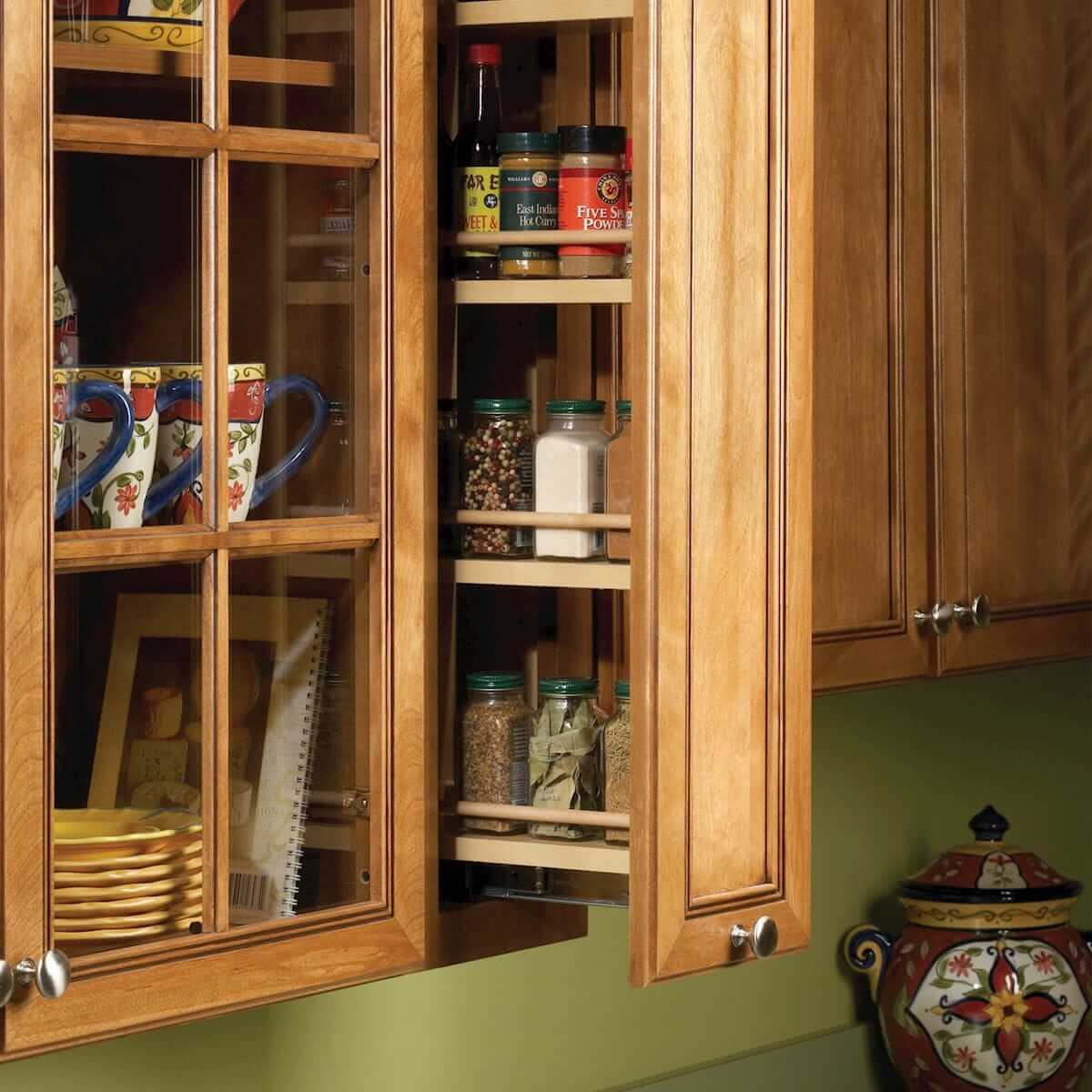 Pull-out spice rack from Bertch.