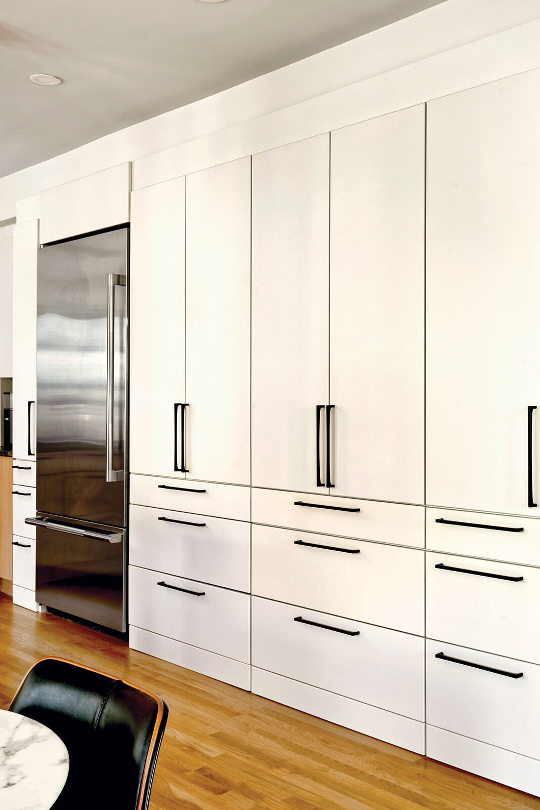 floor to ceiling cabinets shown in Polar on Paintable